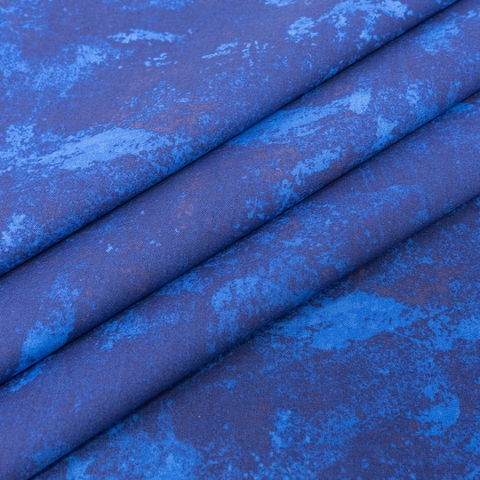 SINGER Dark Blue Grunge Blender Cotton Fabric